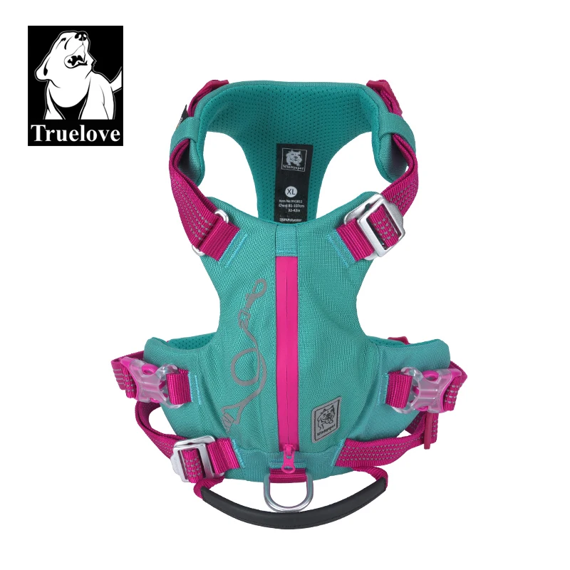 TRUELOVE Escape-proof Harness with Zippered Pocket Tactical Dog Vest Harness and Easy Control Training Military Backpack YH1811