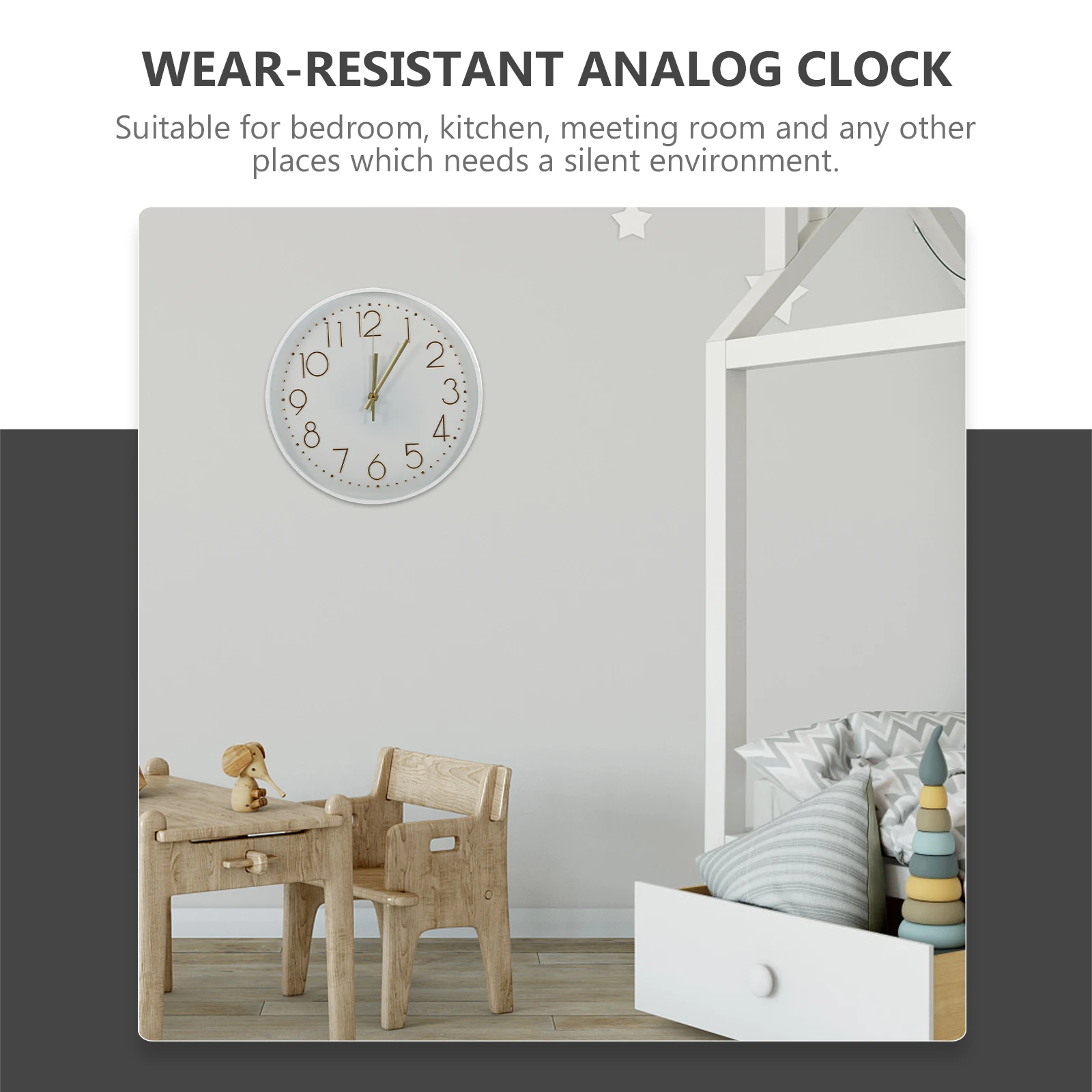 Wall Clock Silent Quartz Analog Modern Bedroom Living Room Wear Resistant Home Decor Large Digital Design Style