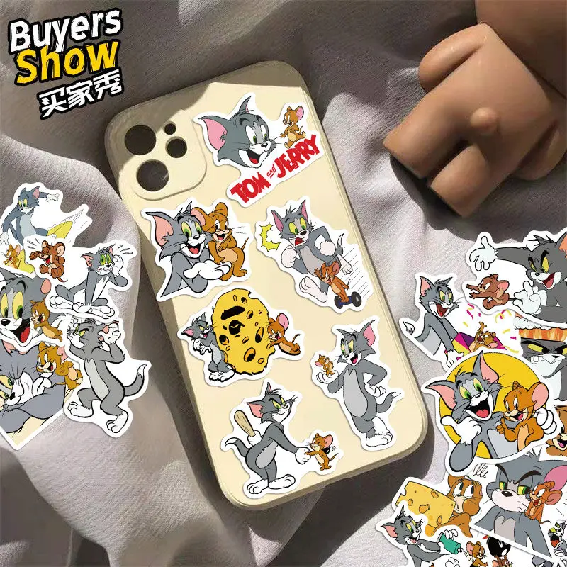 Cute Cartoon Tom Cat and Jerry Mouse Graffiti Stickers Laptop Phone Scrapbook Diary Luggage Stationery Sticker Kid Girl Toy gift