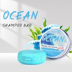 Fresh ocean fragrance shampoo soap, plant-based shampoo soap, sea salt soap, deep cleaning, oil removal, dandruff removal, smoot