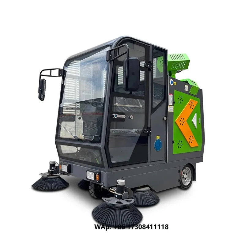 Multi Functional Electric Sweeper, Factory Property Road Sanitation Vehicle, Driving Type Leaf Sweeping Machine