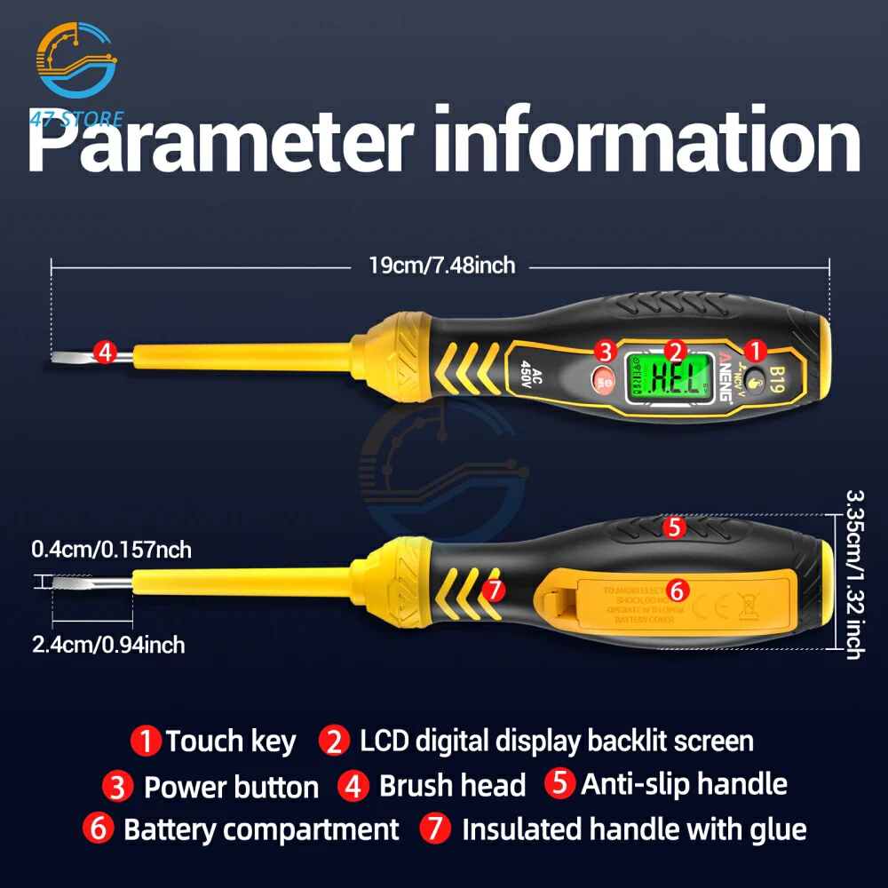 B18 電圧テストペンワード/クロスドライバー多機能 NCV 電圧誘導電気技師テスターペン非接触テストツール