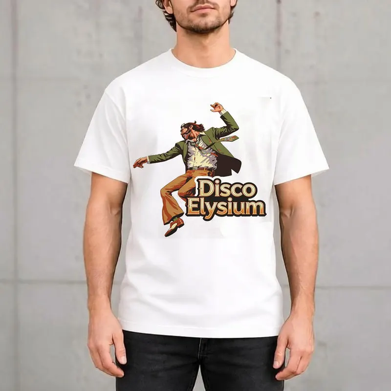 Disco Elysium Unisex T-Shirt Harry Dubois,Kim Kitsuragi Psyche Skill Fan Art Graphic Tee, Short sleeve Tops Gift for RPG Gamers