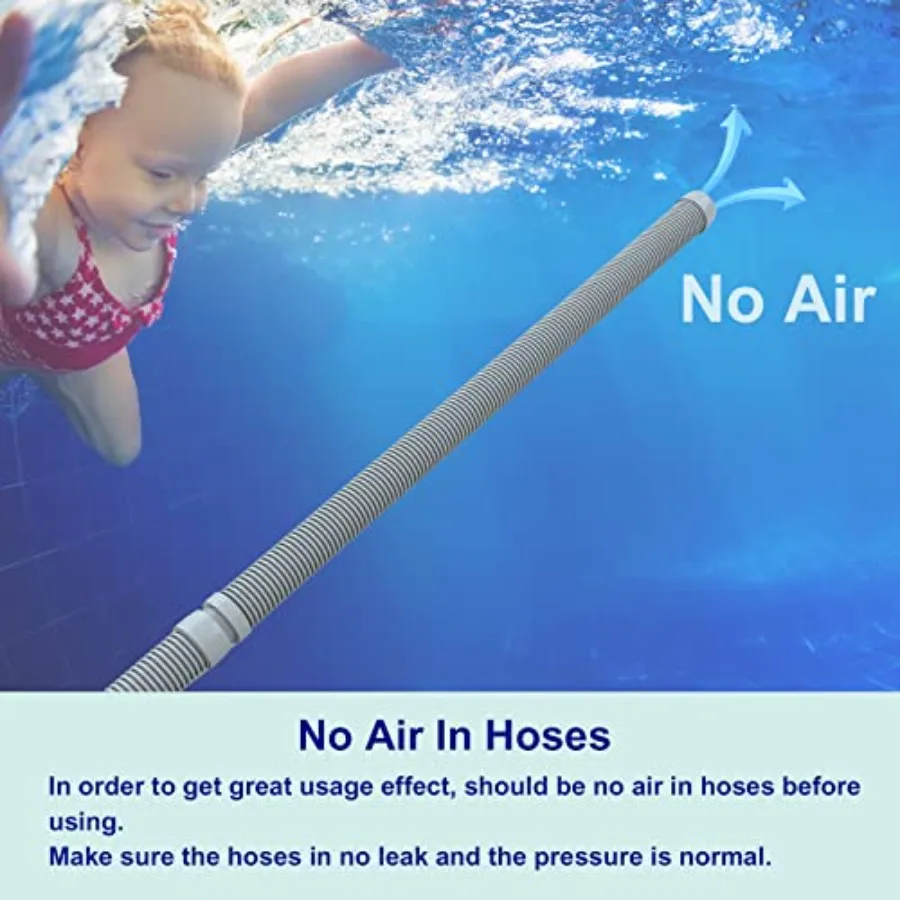 Professional Swimming Pool Vacuum Cleaner Hose -1.5" 8 Pcs Hoses for Pool Vacuum Extension/Replacement - Compatible with all Ma view 6