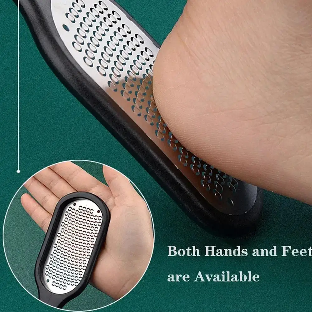 Portable Foot Scrubber Stainless Steel Callus Remover Foot File Scraper Foot File  With Lid Heel Scraper Dead Skin Remove