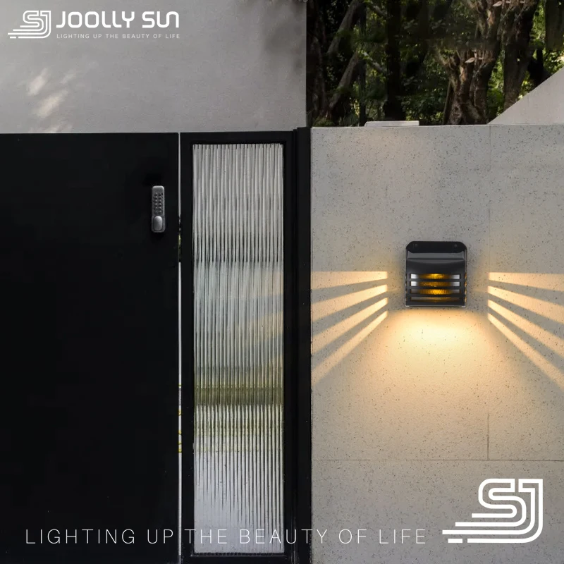 Joollysun-Lámparas solares modernas para pared, iluminación exterior para camino de jardín, escalones, luz LED nocturna, decoración del hogar impermeable