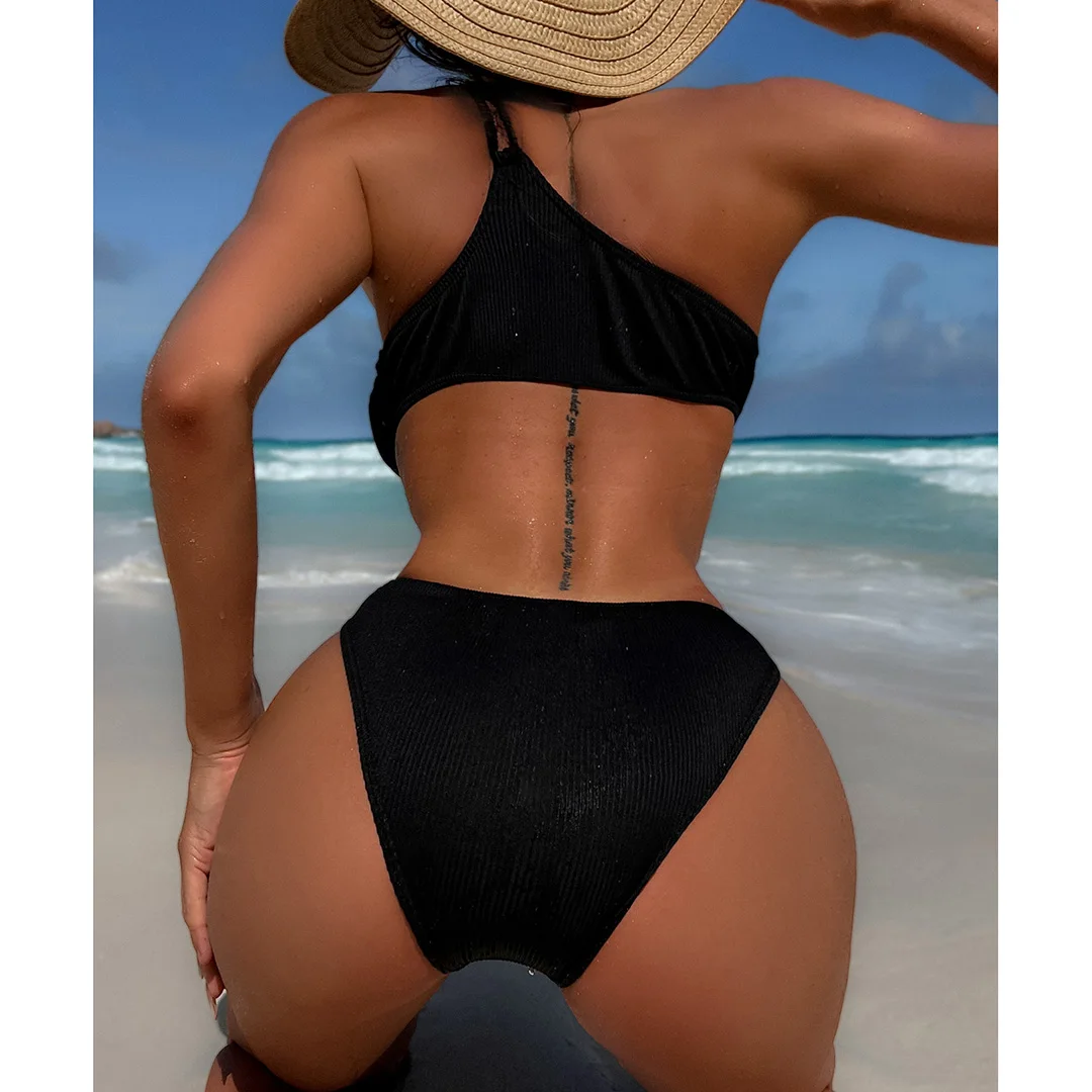 Sexy Cut-Out Asymmetrischer One-Shoulder-Badeanzug mit Rückenausschnitt, Monokini, Damen-Badebekleidung, einteiliger Badeanzug, Badeanzug für Damen, Badebekleidung, Badeanzug V4359 – Detail 9