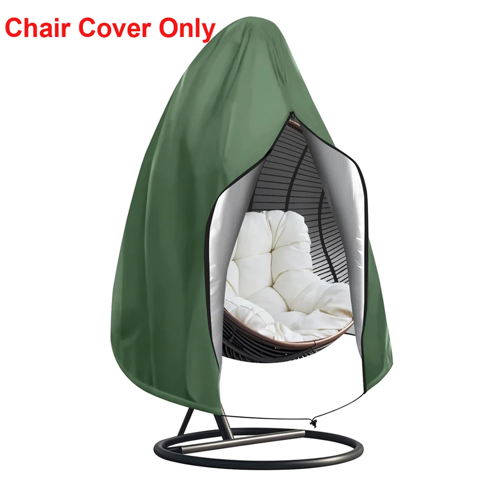 Garden Hammock Set - Outdoor Single Tubular Swing Chair Zipper Protection Cover Suitable for Swing Chairs with Stands
