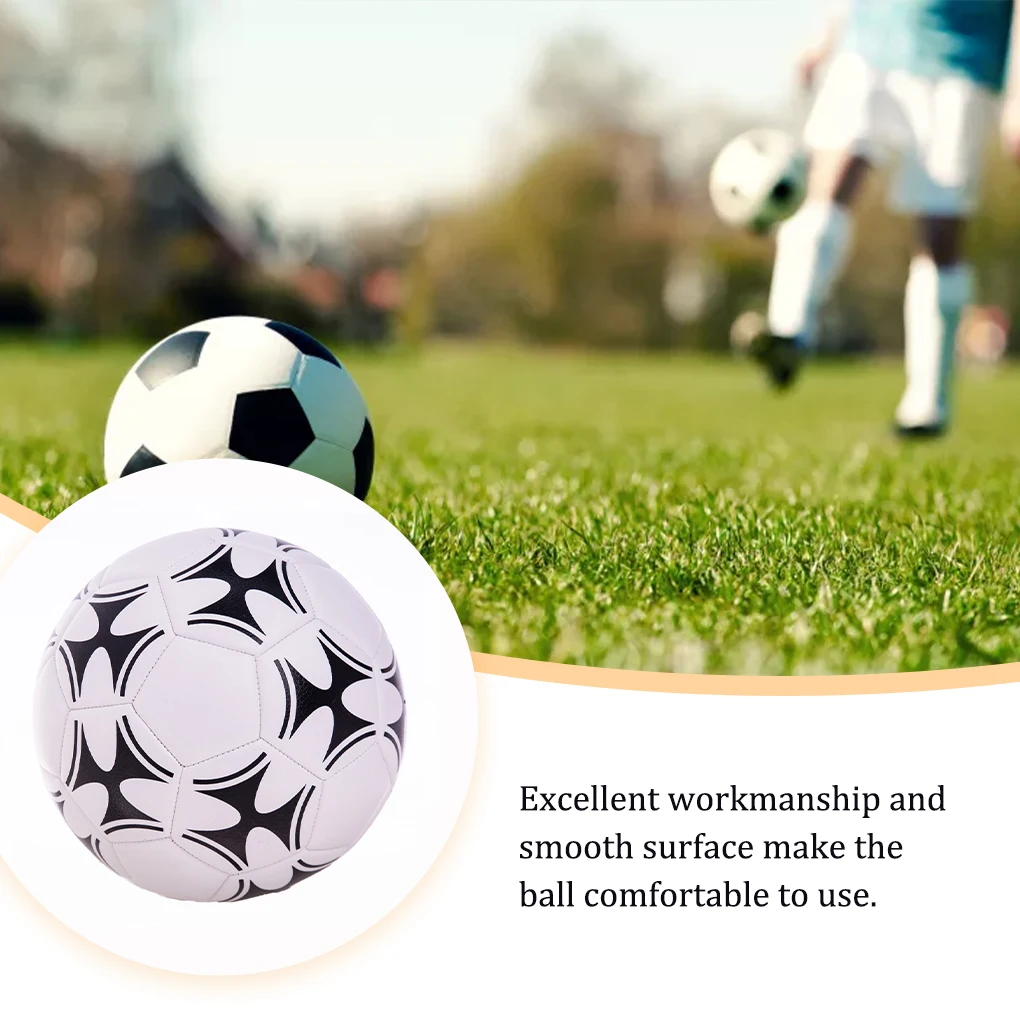 Professional Soccer Ball PU Leather Size 5 Park Playground Match Competition Training Football Outdoor Sports Game Play Ball