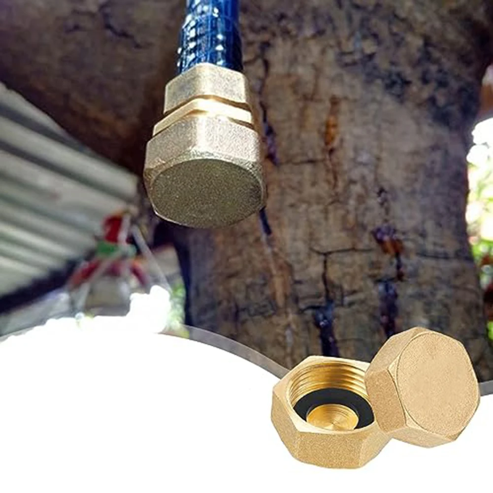 Carefully Machined Threads For Home Plumbing Brass Blanking Cap Brass Pipe End Cap Prevents Water Leaks For 1-inch Pipes