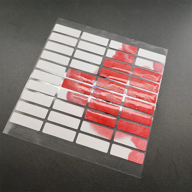 Customized High Sensitivity Paper Sticker Electronic Test Labels Turn Out Red after Water on It