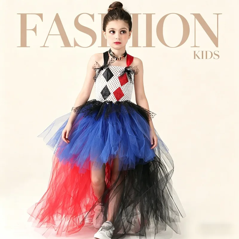 

Halloween Tulle Tutu Dress Cosplay Costume Puffy Princess Gown Carnival Masquerade Party Stage Performance Pageant Outfit