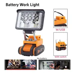 LED Wireless Lighting Work Light Energy-Saving Flashlight For Worx 20v 4PIN  WA3551.1/WA3561/3563/3564/3567/3864/3553 Light Tool