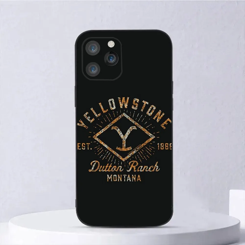 Yellowstone American TV series Phone Case For iPhone 15,14,13,12,11,Plus,Pro Max,XS,X,XR,SE,Mini,8,7 Soft Silicone Black Cover