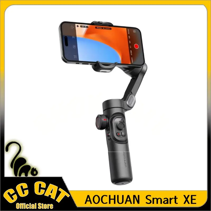 Aochuan Smart Xe Gimbal Stabilizer Fill Light Video Recording Magnetic Custom Foldable For Smartphone Iphone Android Gimble