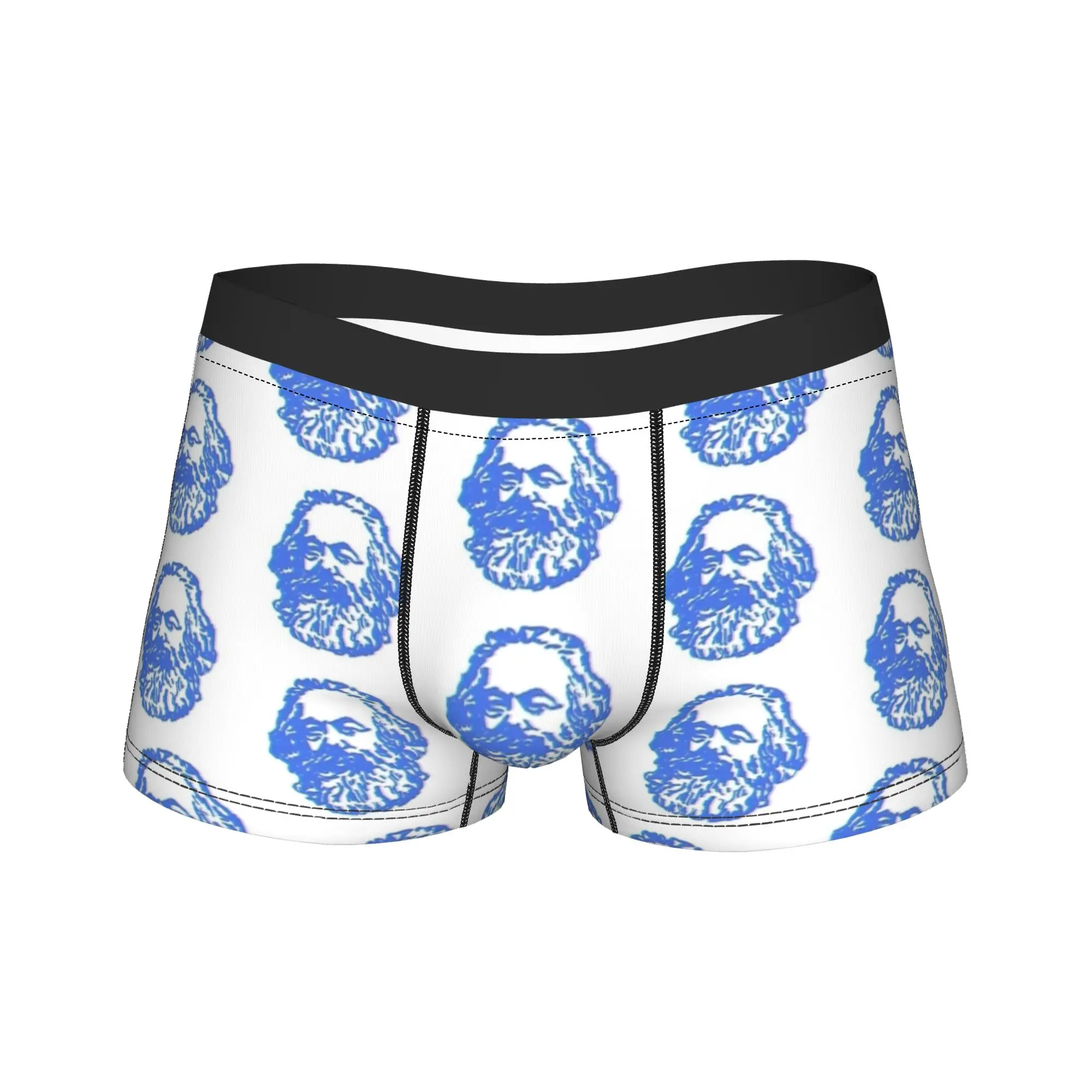 

Karl Marx Trunk 3D Pouch Underwear Trenky Print Boxer Brief Comfortable Male Panties Plus Size