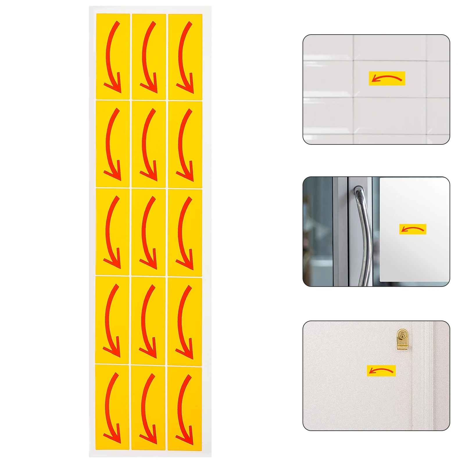 15 Pcs Indication Tag Weatherproof White Stickers Labels Direction Arrows Safety Sign Right Self-adhesive