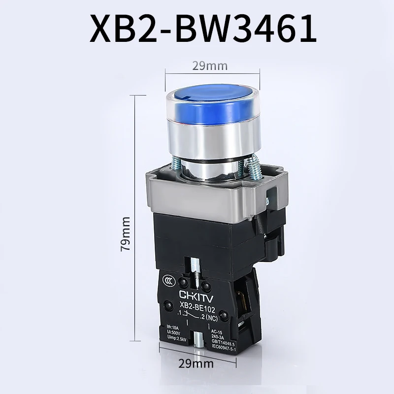 Picture 7: 22mm XB2-542 Mushroom Head Emergency Stop Button Switch 10A/415V Emergency Stop Power Button Switch