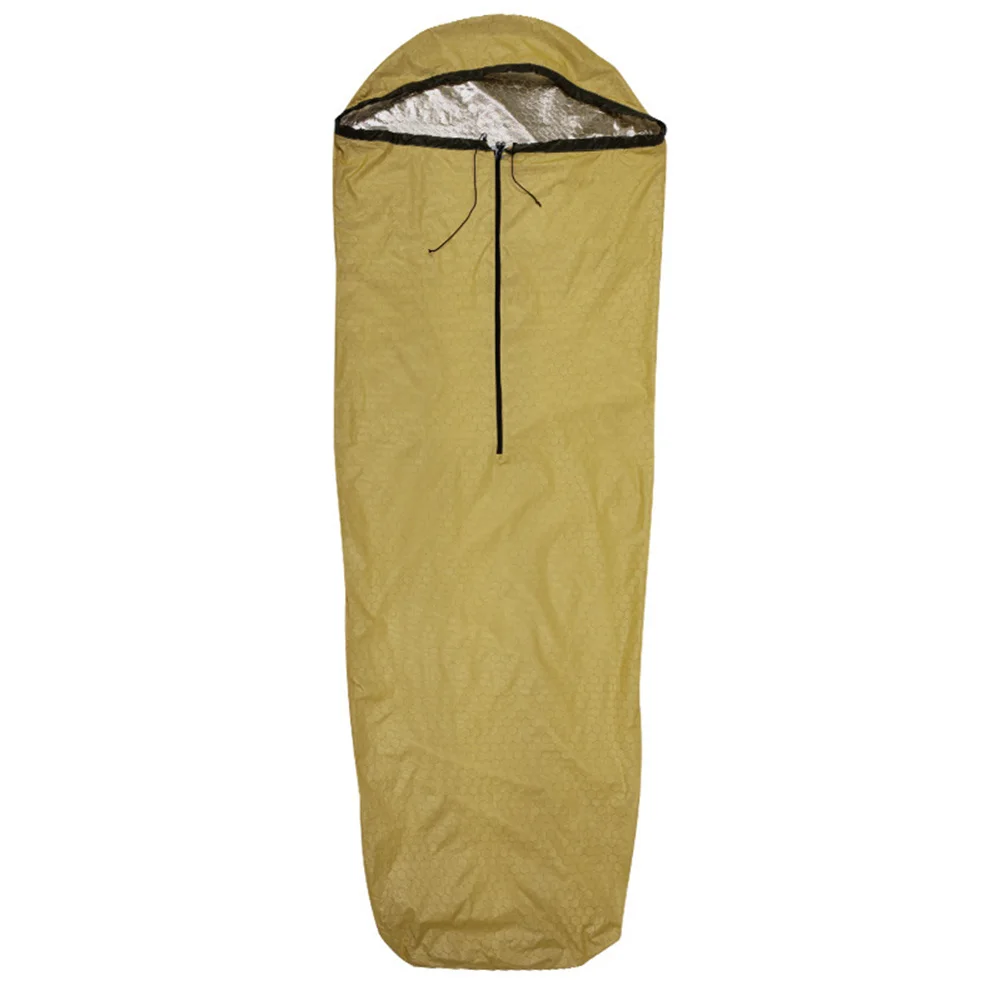 

208*81cm Bivvy Bag Essential Camping Gear Windproof Outdoor Survival Gear Aluminized PE Material Heat Retention