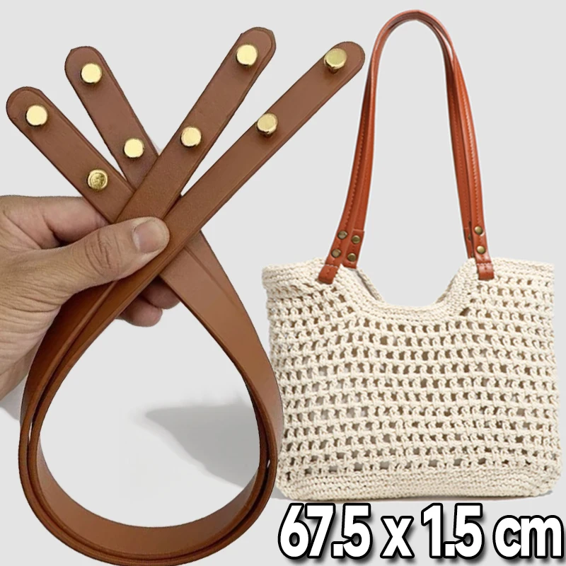 

PU Leather Bag Strap with Rivets Detachable Handbag Band Handle DIY Craft Making Accessories Women Shoulder Bags Strap Handles