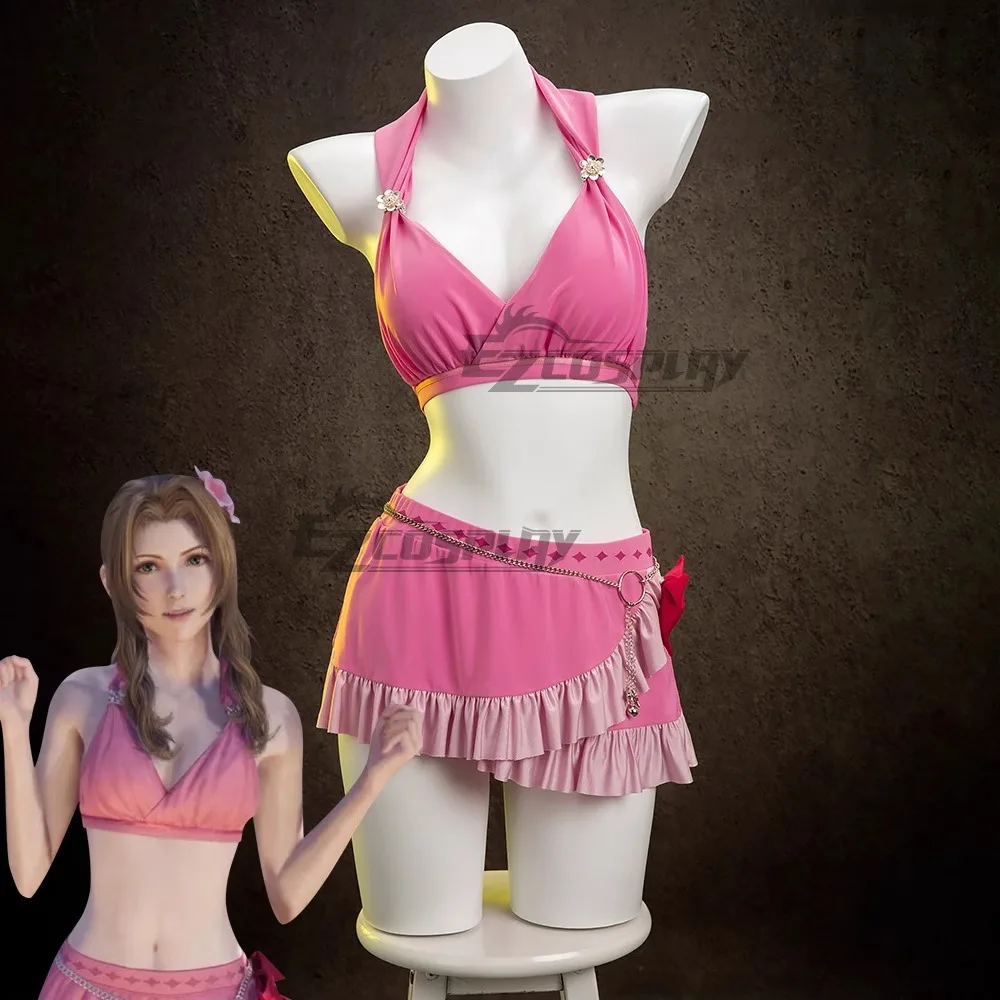 

Final Fantasy VII Aerith Cosplay Costume Game FF7 Aerith Swimsuit Women Sexy Outfits Party Suit Halloween Uniforms Custom Made