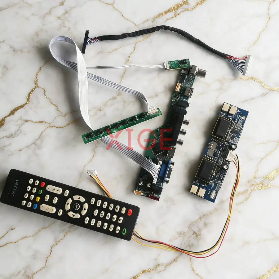 

For M201P1-L03 M201P1-L01 LCD Matrix Panel Controller Drive Board DIY Kit 1400x1050 HDMI+VGA+AV+USB 1400*1050 LVDS 30-Pin 4-CCFL