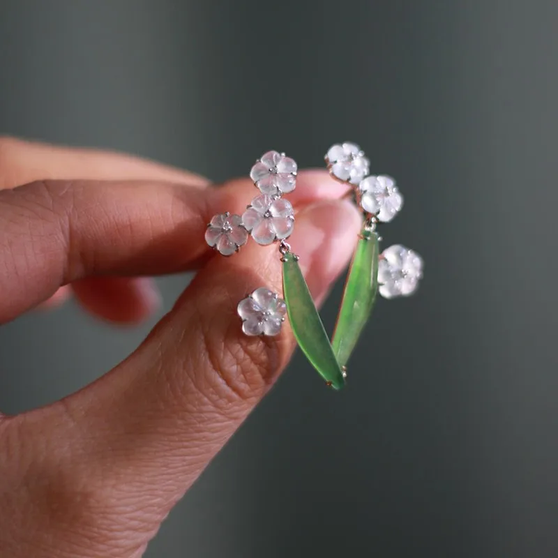 

Китайские модные серьги для женщин, винтажные веерообразные украшения с кристаллами, креативные этнические подарки