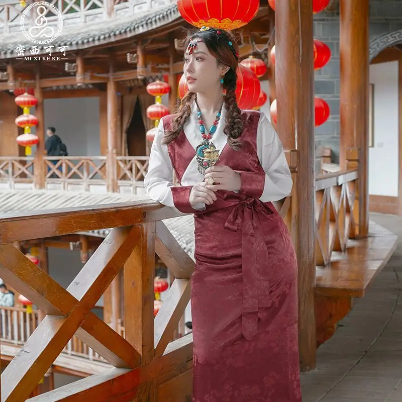 

Summer new Tibetan ethnic pot village Bola thin Lhasa clothing