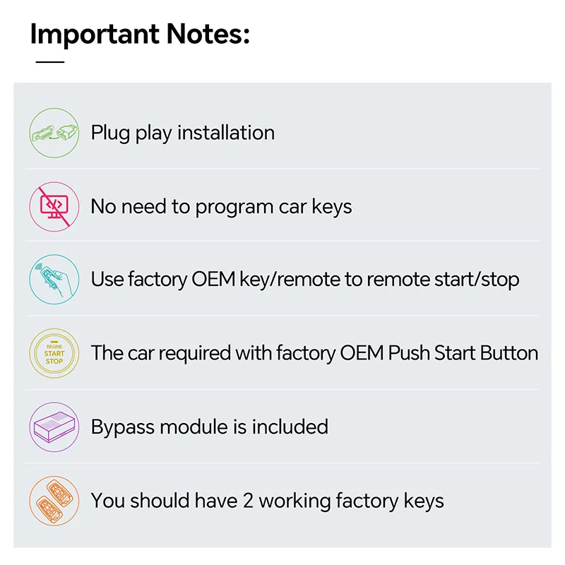 EasyGuard Plug Play Factory Key Remote Starter Fit For BMW F30/F31/F34/F35/F80 2011-2018 Series Wth OEM Push Start Button DC12V