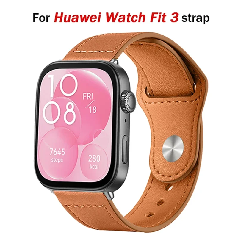 Кожаный ремешок для часов Huawei Watch Fit 3, сменный ремешок для Huawei fit 2, браслет Correa Fit3 2024, новые аксессуары