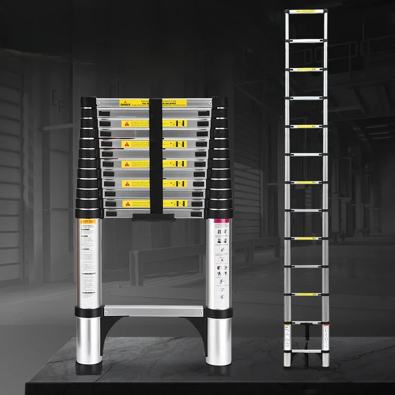 Thick Stainless Steel Wall Straight Ladder Trestle Ladder Telescopic Ladder Aluminum Alloy