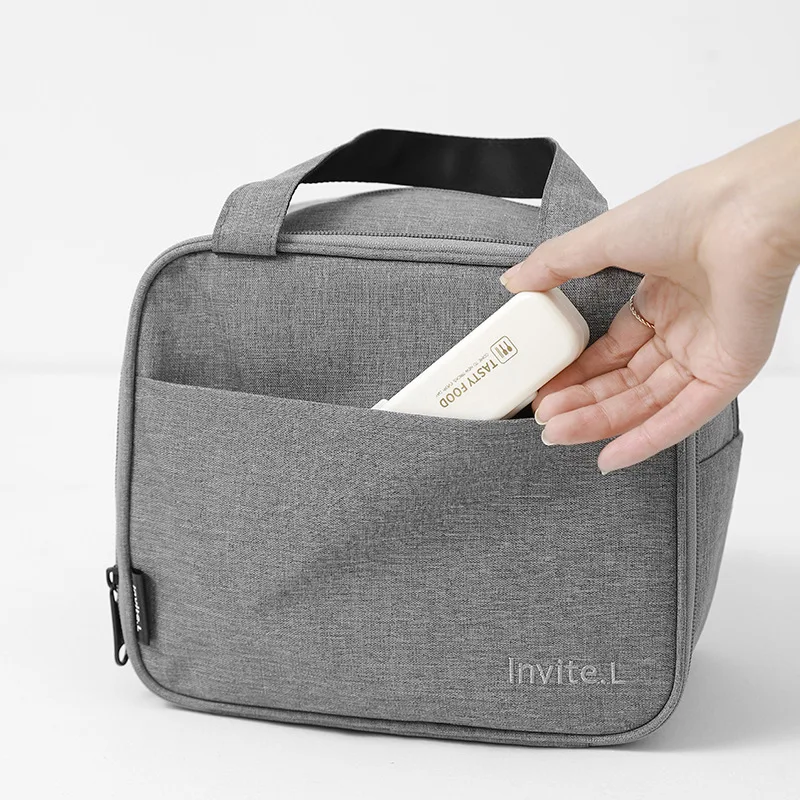 Lunch Box Bag Thermal Insulation Bento Handbag Waterproof and Oil-proof, Office Worker Packed Meal Thickened Aluminum Foil Bag