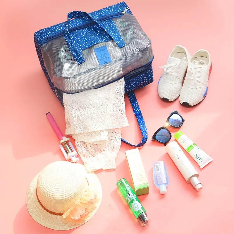 Large Capacity Visual Waterproof Swimming Bag Dry and Wet Separation Bag Swimsuit Swimsuit Storage Bag Beach Storage Toilet Bag
