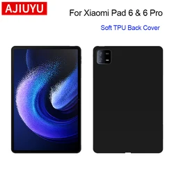 AJIUYU Tablet Soft Case For Xiaomi Pad 6 Pro 11 Inch Mi Pad 6 MiPad 6 Pro MiPad6 Silicone TPU Black Protective Shell Back Cover