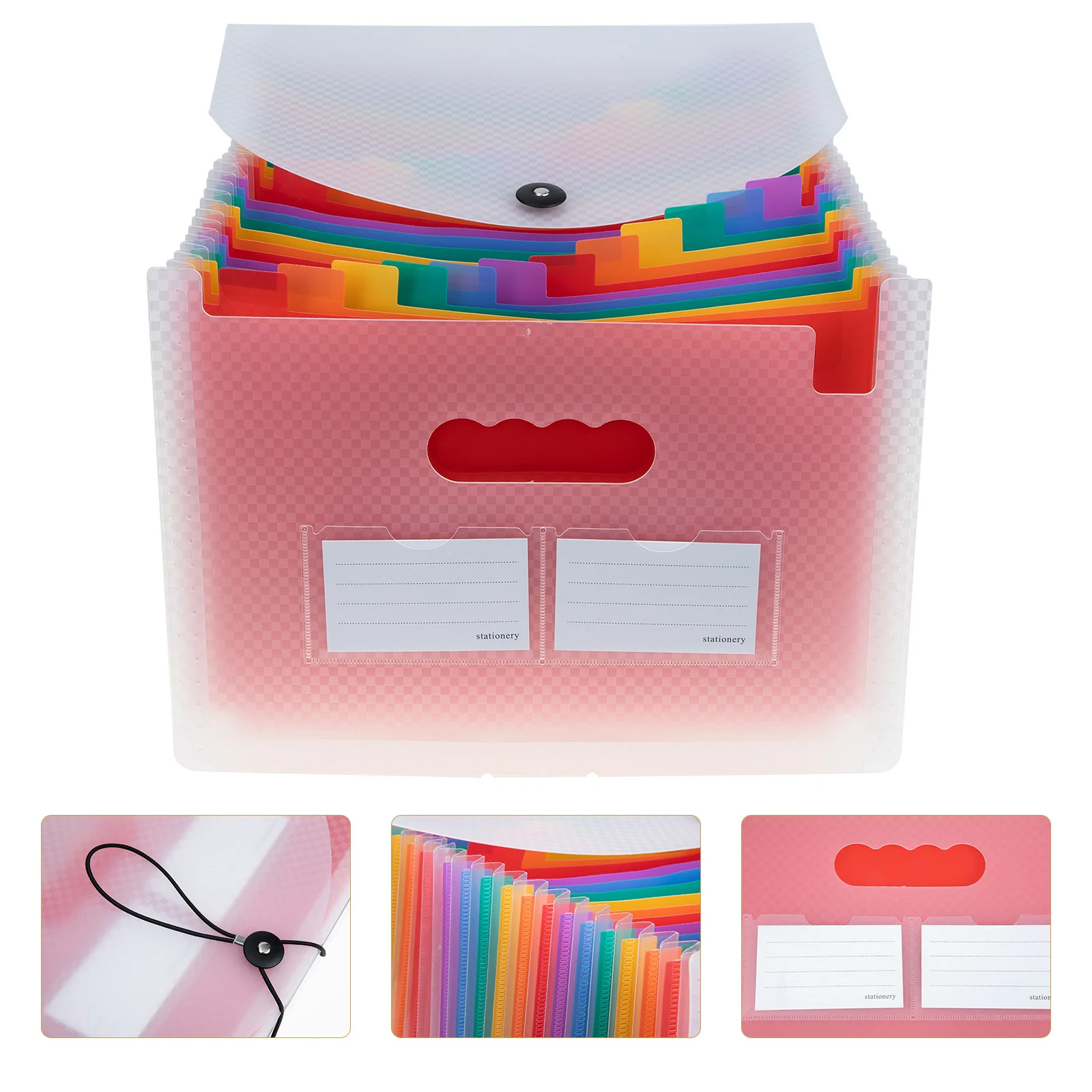 

Grid Pattern File Folder A4 Expanding Organizer Portable Document Holder For Papers Receipts Business Cards Filing Storage