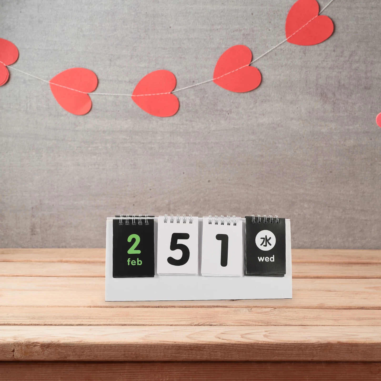 Reusable Perpetual Black Modern Desk Calendar Reversible Countdown Score Board Desktop Stylish Practical Yearly Gift