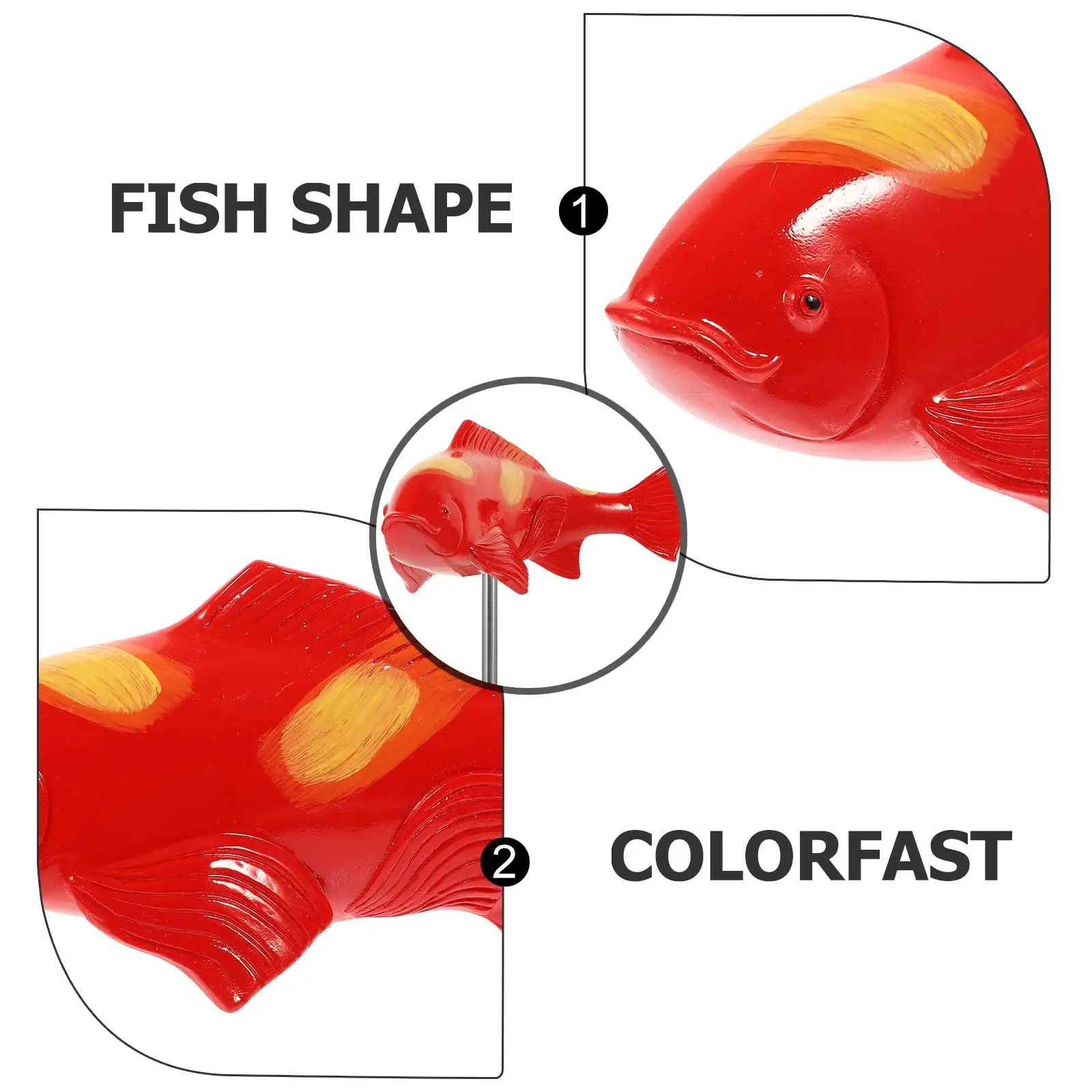 

Carp Resin Craftwork Fish Garden Statues Decorations Tank Cranes for Beach Dorm Pond Frog