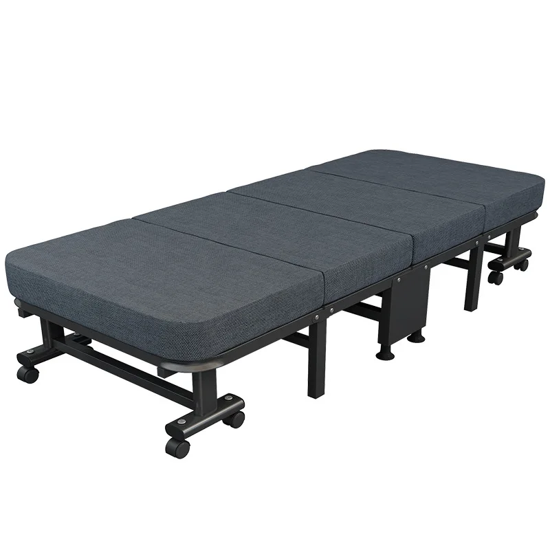 Single camp bed simple hard board back bed