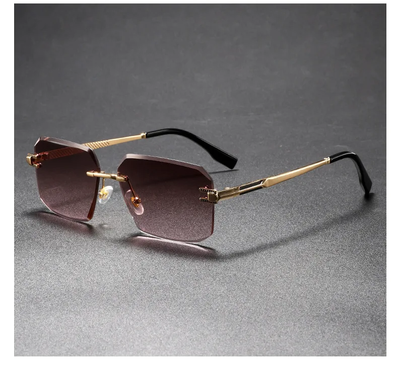 Neue Mann Sonnenbrille Frau UV400 Quadratische Brillen Mode Vielseitige Trend Shades Hohe Qualität Randlose Sonnenbrillen Unisex Outdoor Sport – Detail 8