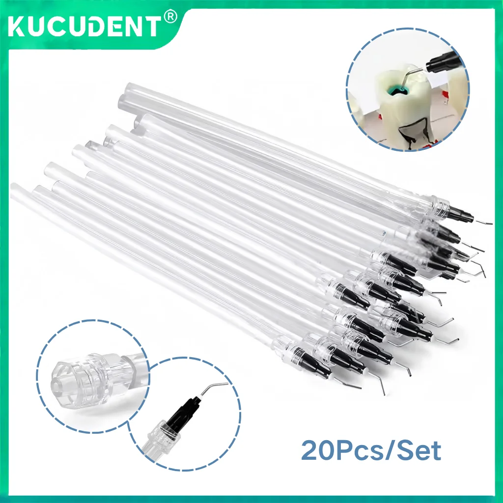 

20 шт./компл., одноразовые стоматологические аспираторы для слюны, аспирационные трубки для склеивания со шприцевым наконечником иглы, предварительно изогнутые стоматологические медицинские трубки