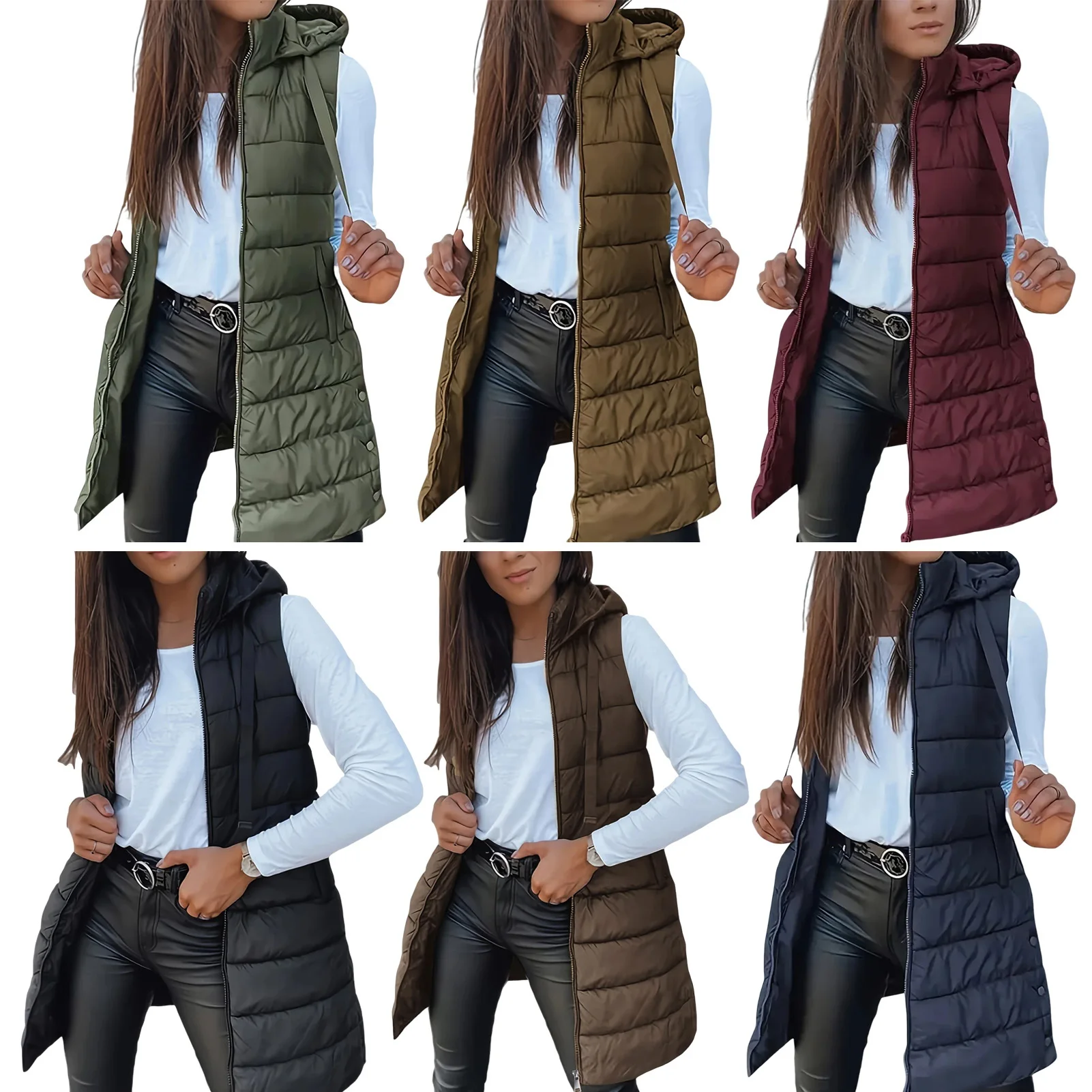 2025 Autumn Winter Women Parka Down Cotton Jackets Casual Thick Warm Hooded Coat Zippers Loose Female Outwear Jacket parkas