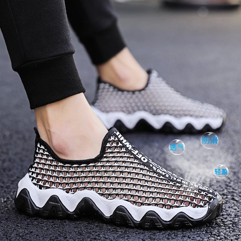 

New summer men's shoes with perforated breathability, casual, lightweight, versatile and anti-slip outdoor shoes for women