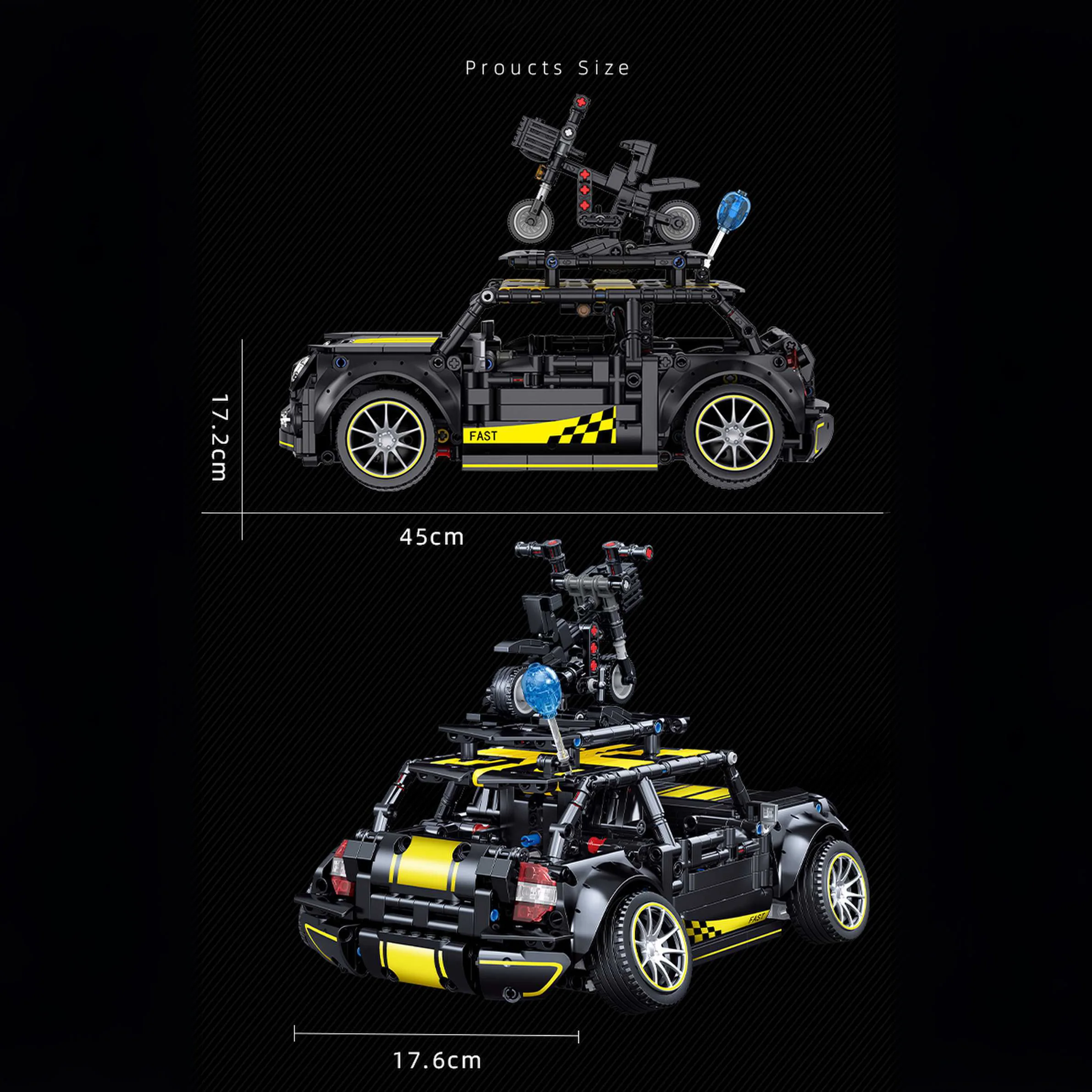 Technische 1489pcs Stad Mini Cooper Auto Model Bouwstenen RC Supercar MOC Sportvoertuig Bricks Speelgoed Voor Kinderen Kerstcadeaus