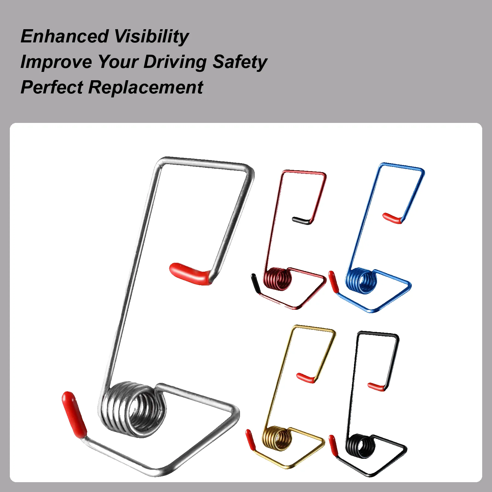 

Windshield Wiper Booster Spring Universal Wiper Fastener Reduce Noise&Vibration Aniti Sratch Rubber Wiper Gripper