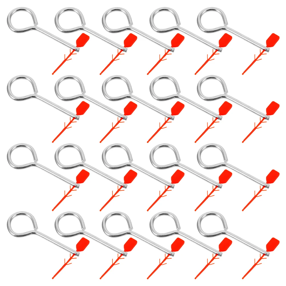 

50 Sets Fire Extinguisher Safety Pins Iron Latch Replacement Pull Pins Plastic Seals Equipment Lock Home Office Mall Use Fire