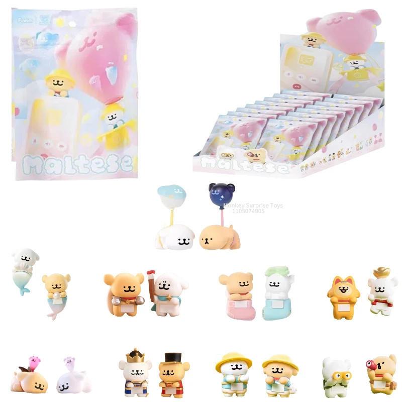 

Genuine Maltese Line Dog Fun Lying Blind Bag Kawaii Model Peripheral Toys Desktop Decoration Surprise Creative Birthday Present