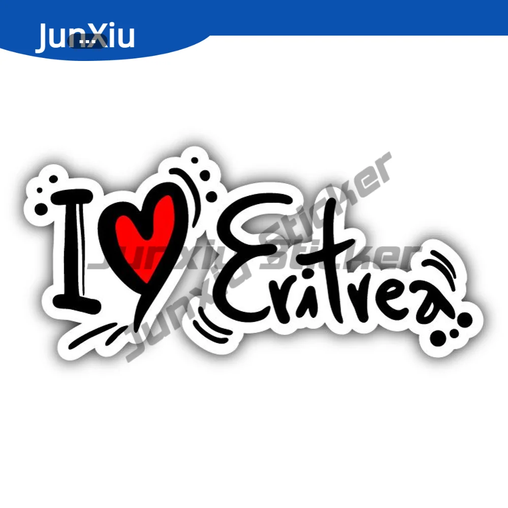 

I Love Eritrea Travel Slogan Car Bumper Anti Scratch Exterior Parts Sticker Cover scratches Decoration Decal Auto Sticker Campin