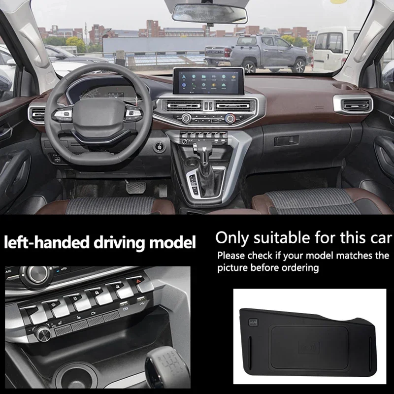 For  Changan Hunter 2020-2025 Car Wireless Charger 15W Fast Charging Console Mobiel Phone Charger Modification Accessories