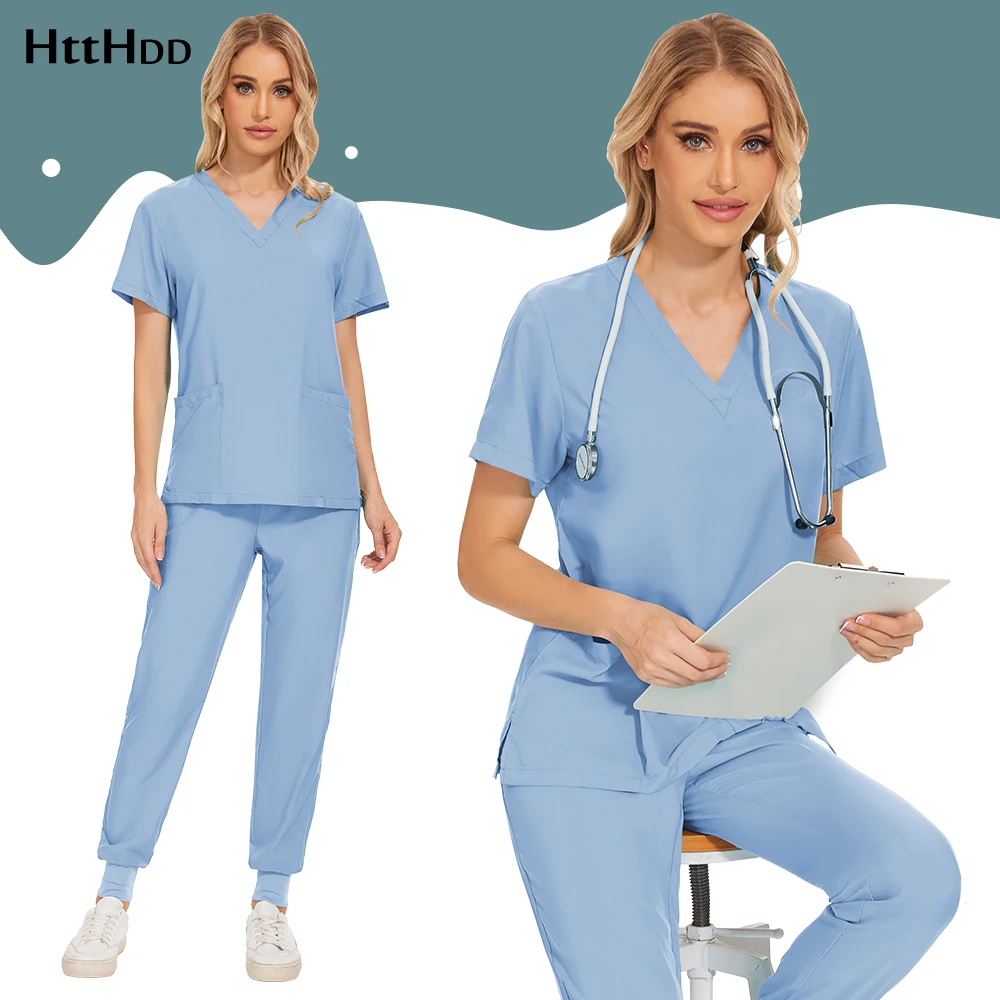 

Uniforms Nurse Scrub Sets Uniform Women Joggers Hospital Doctor Surgical Gown Dentist Veterinary Nursing Scrubs Work Wear Unisex