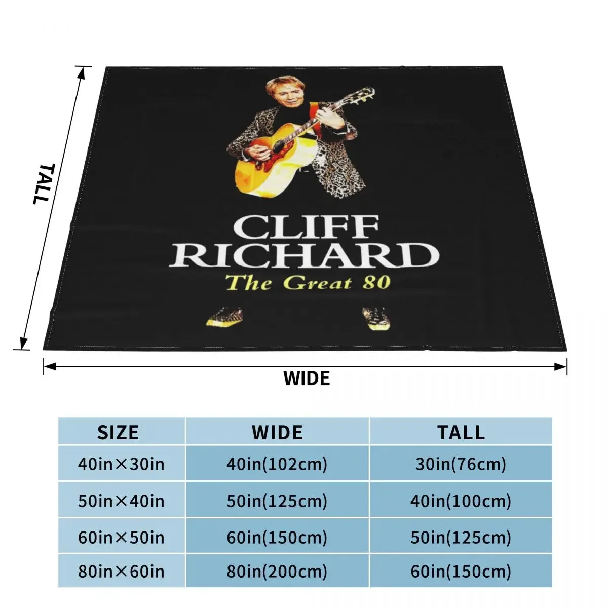 Best Clear Design of American Legend Singer SongwriterActor Cliff Richard Throw Blanket Stuffeds warm for winter Blankets